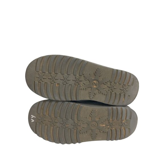 Sophia Blue Size 2 Faux Suede blue  Faux Fur lined Buttons closure Winter Boots - Picture 6 of 8